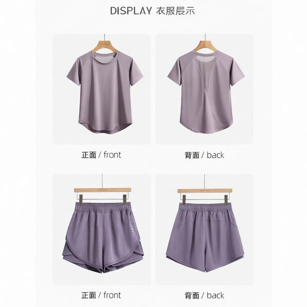 Summer Workout Set Women Short - Yoga Of Fitness 评论和价格