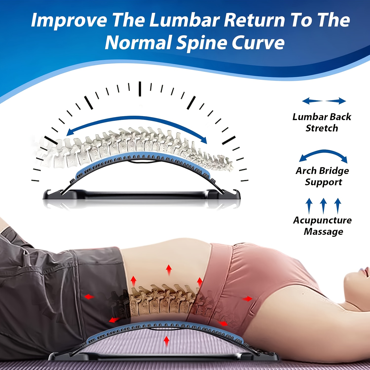 4-Level Adjustable Back Stretc - Posture Corrector Back 评论和价格