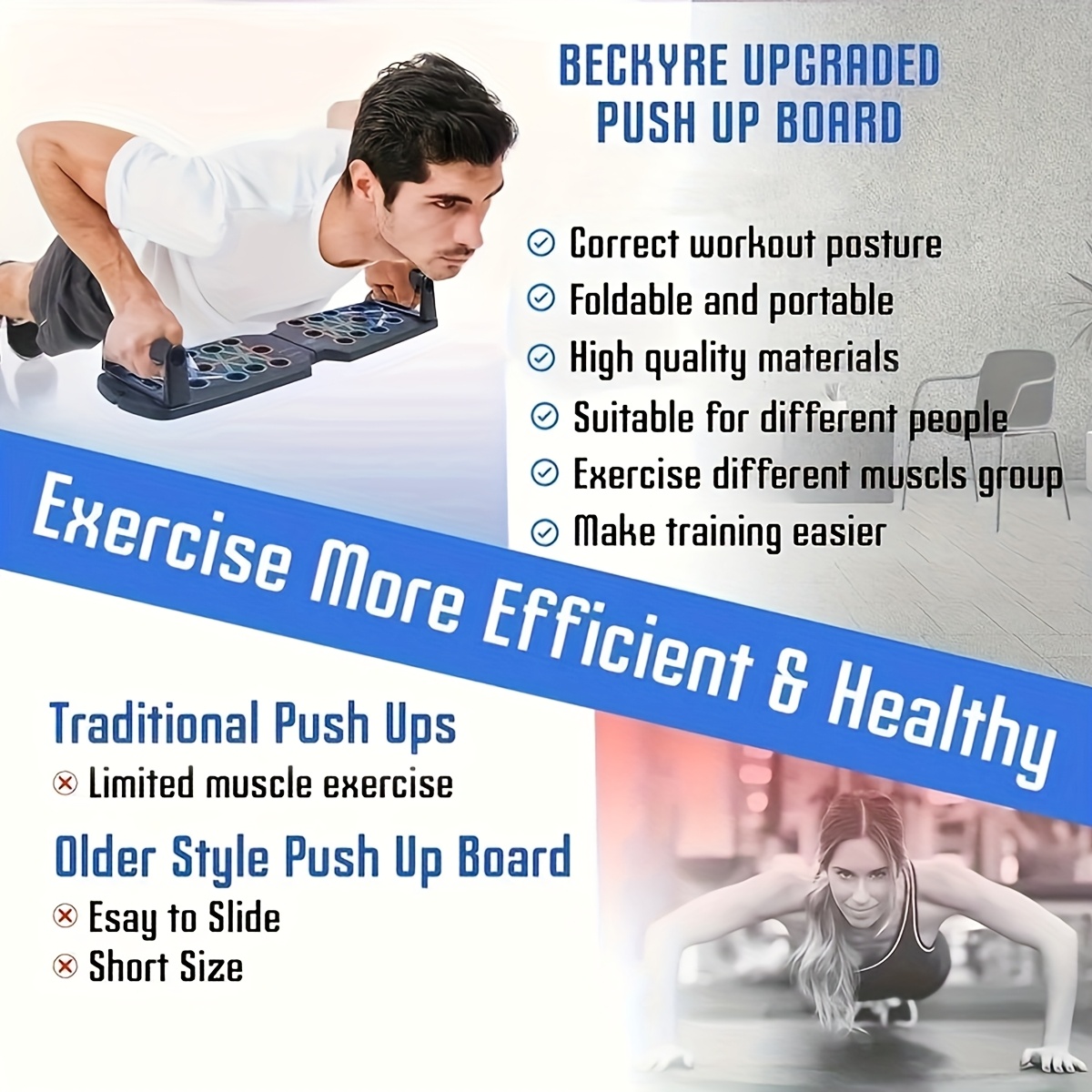 28-Hole Push Up Board, Multifu - Push Up Board 评论和价格